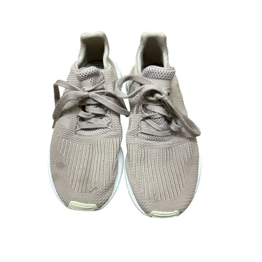 Adidas Beige Athletic Running Shoes Size 7 Womens Rubber Sole Lightweight & Brea